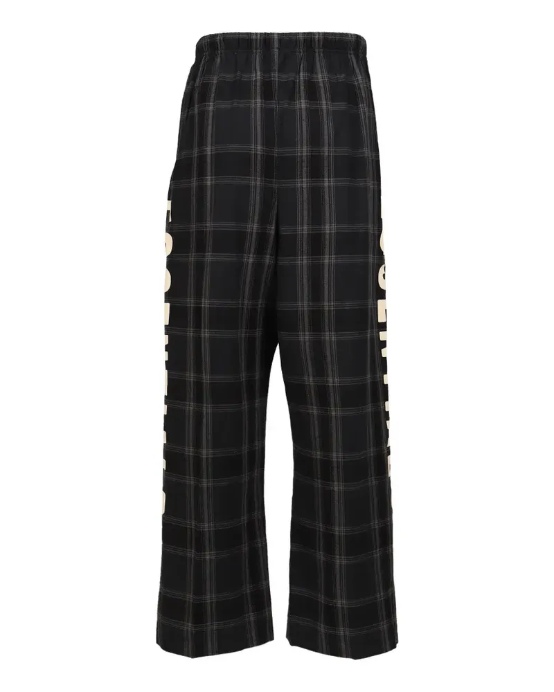 Fear of God plaid flannel trousers - Schwarz Schwarz
