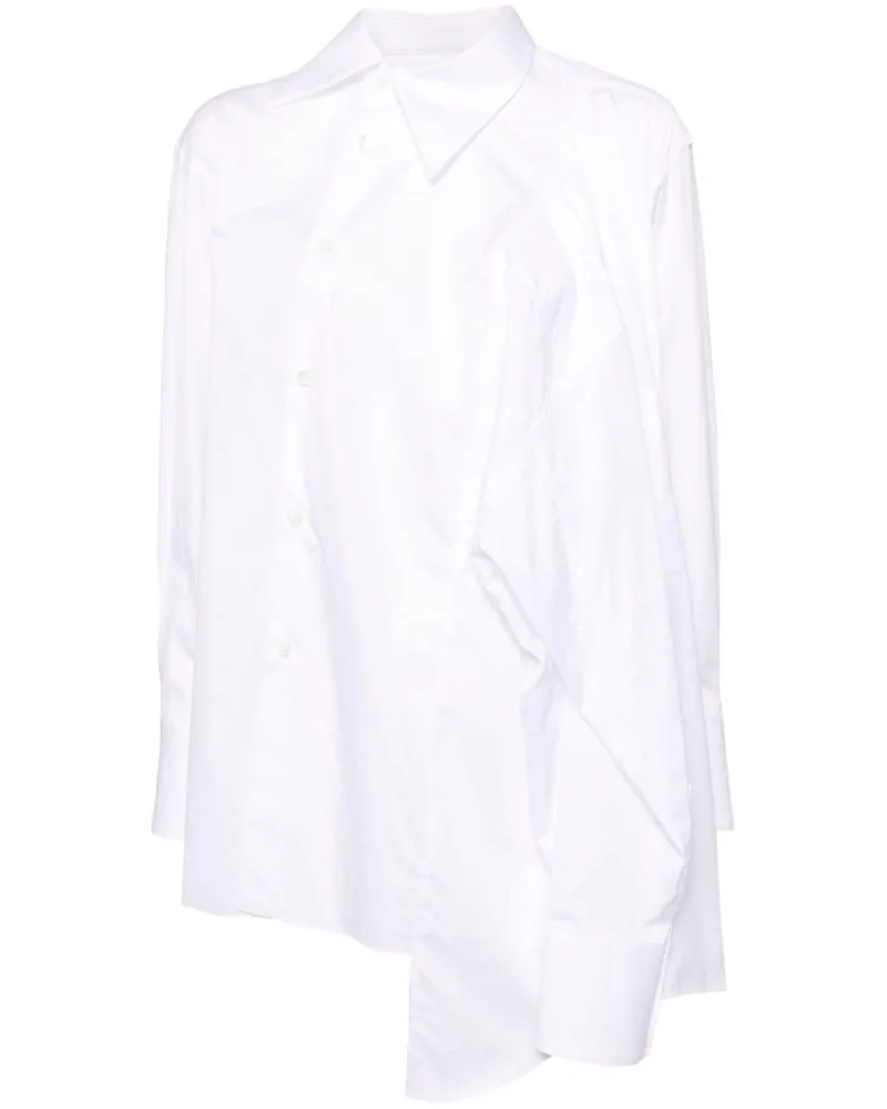 Comme des Garçons Asymmetrisches Hemd - Weiß Weiß