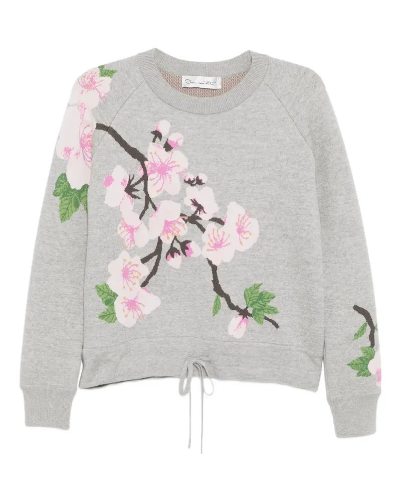 Oscar de la Renta Sweatshirt mit grafischem Print - Grau Grau