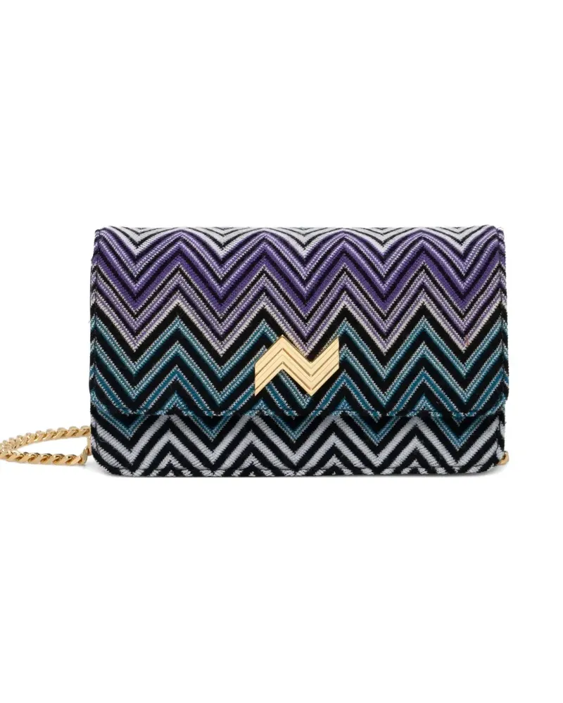 Missoni Schultertasche mit Zickzackmuster - Violett Violett