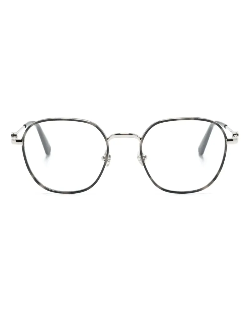 Moncler Brille mit eckigem Gestell - Silber Silber