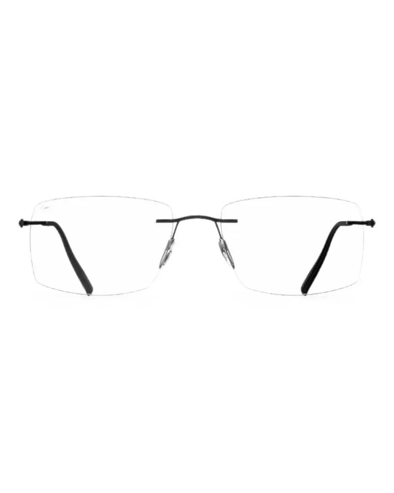 Silhouette The Refined rectangle-frame glasses - Schwarz Schwarz