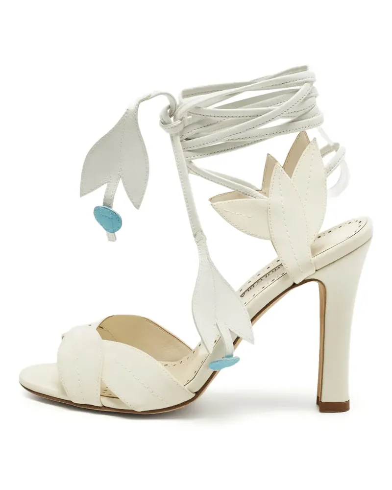 Manolo Blahnik Ossie 23 ankle strap sandals - Weiß Weiß