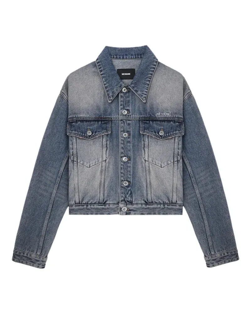 WE 11 DONE Jeansjacke mit Knopfverschluss - Blau Blau