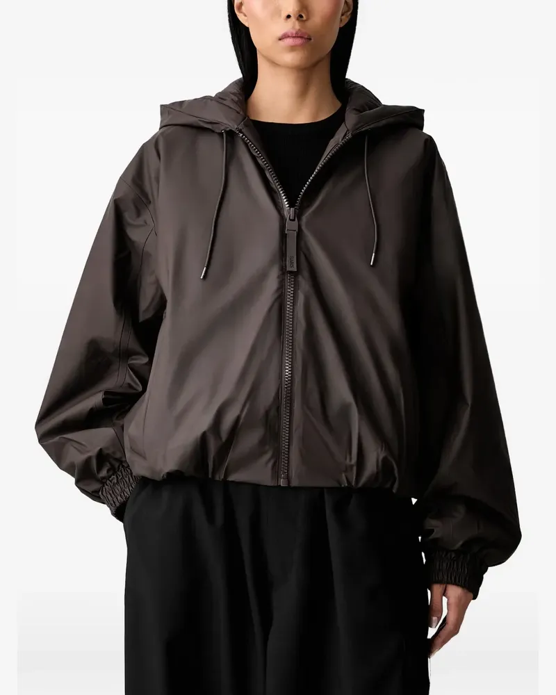 RAINS hooded zip-up jacket - Braun Braun