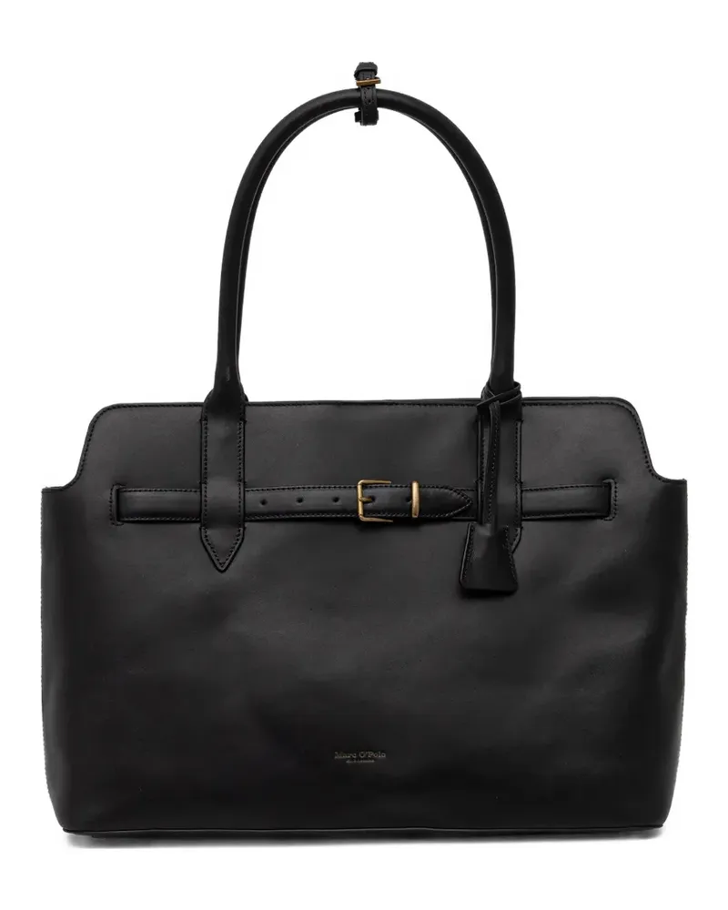 Marc O'Polo large buckle-strap tote bag - Schwarz Schwarz