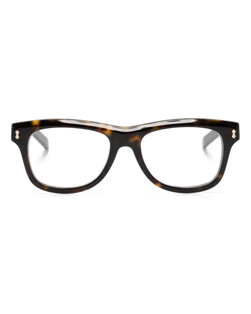 Gucci Brille mit eckigem Gestell - Braun Braun