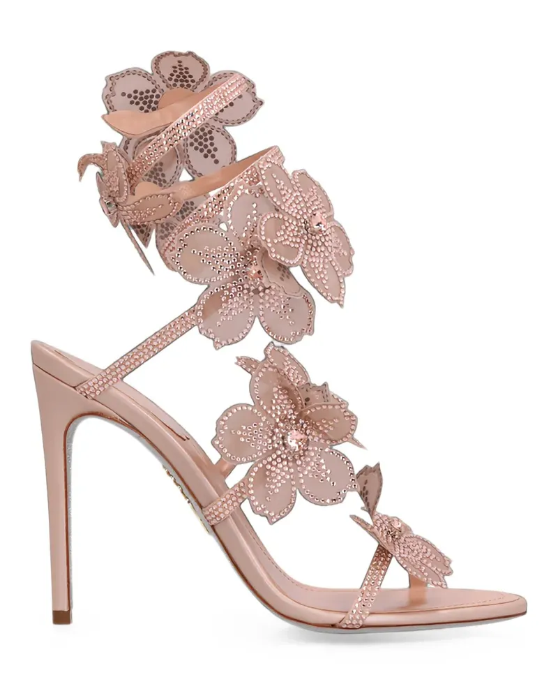 René Caovilla Peach Flower Sandalen - Nude Nude