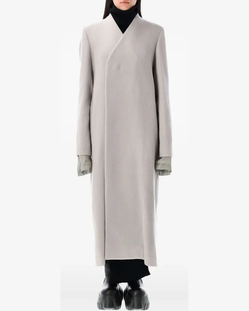 Rick Owens Museum Wickelmantel ohne Kragen - Grau Grau