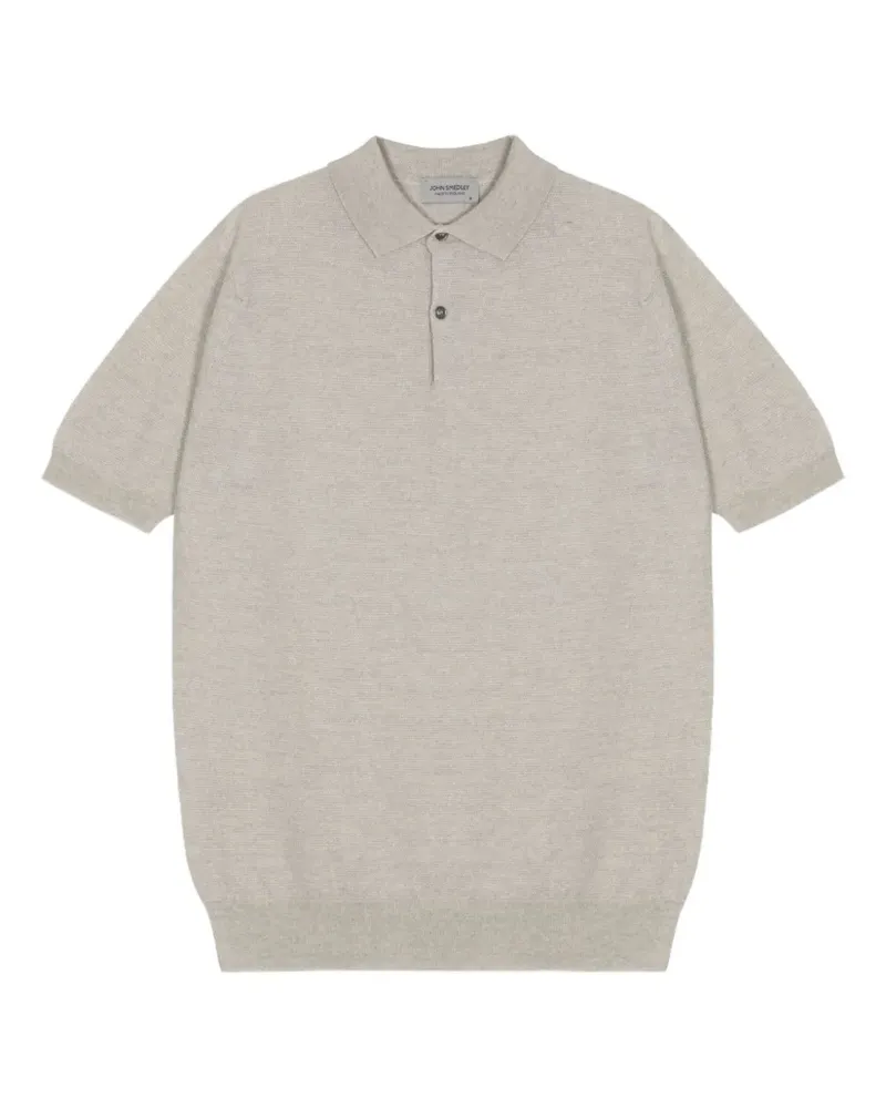 John Smedley Poloshirt aus Merinowolle - Grau Grau