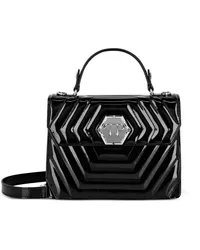 Philipp Plein Gesteppte Hexagon Schultertasche Schwarz