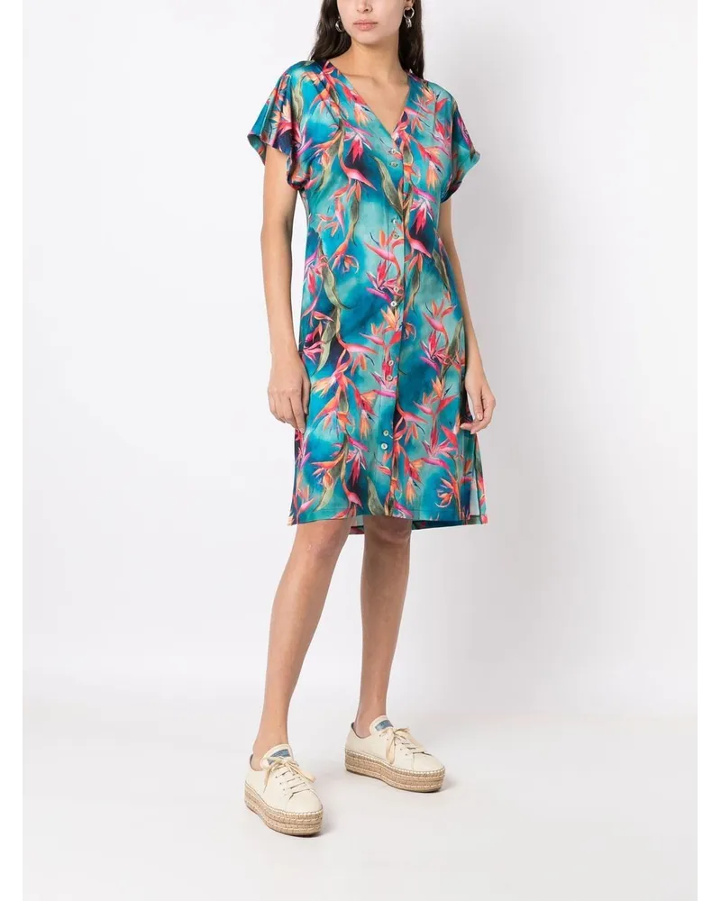 Lygia & Nanny Kleid mit V-Ausschnitt - Blau Blau
