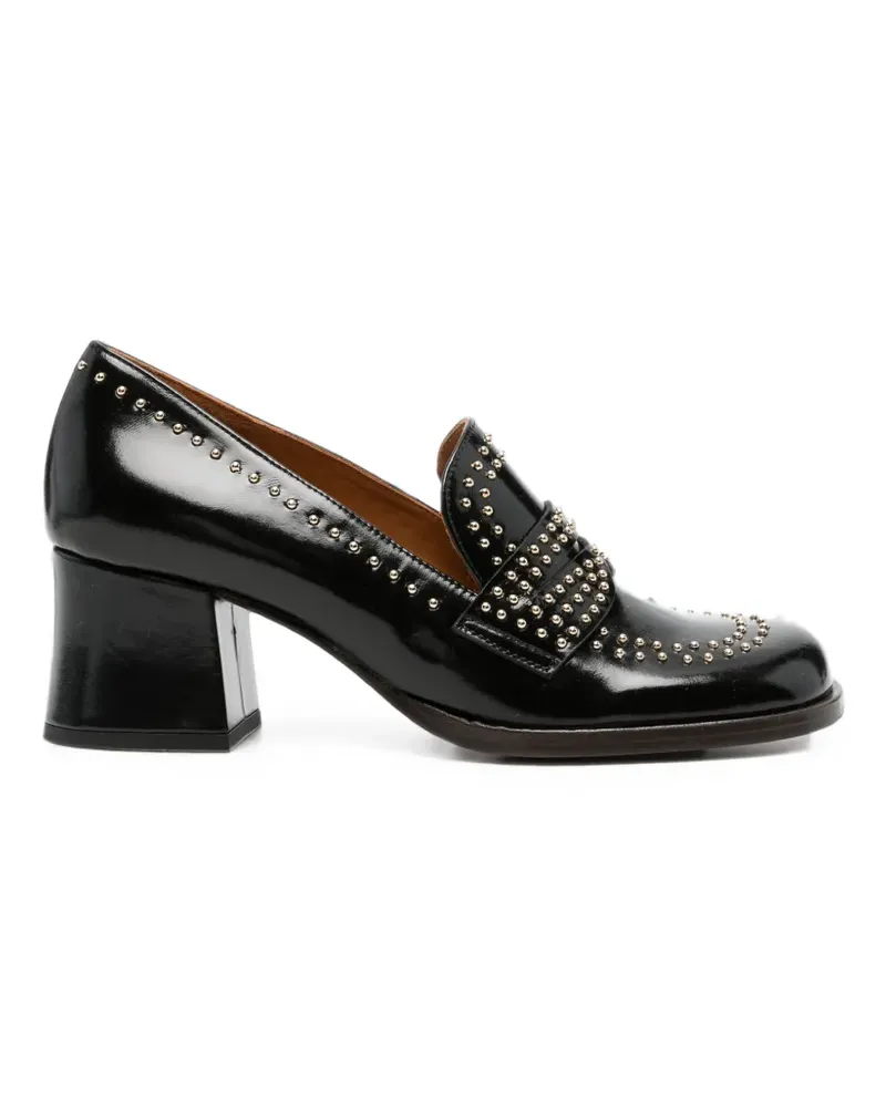 Chie Mihara Pumps mit Blockabsatz mit Nieten - Schwarz Schwarz