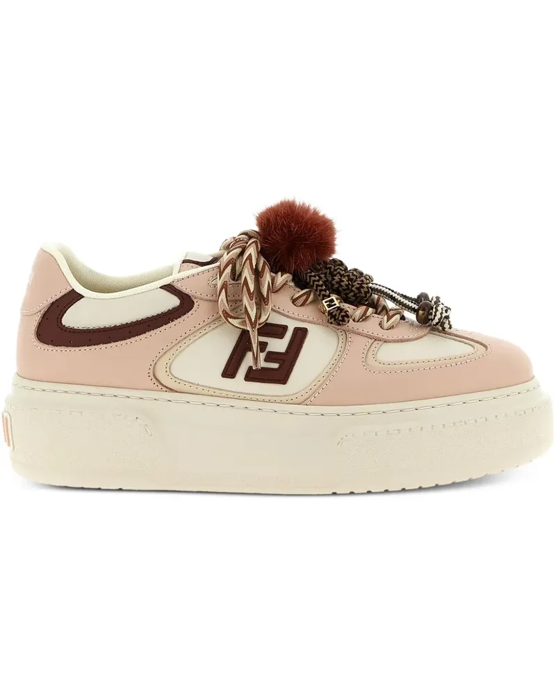 Fendi Sneakers mit Plateau - Nude Nude