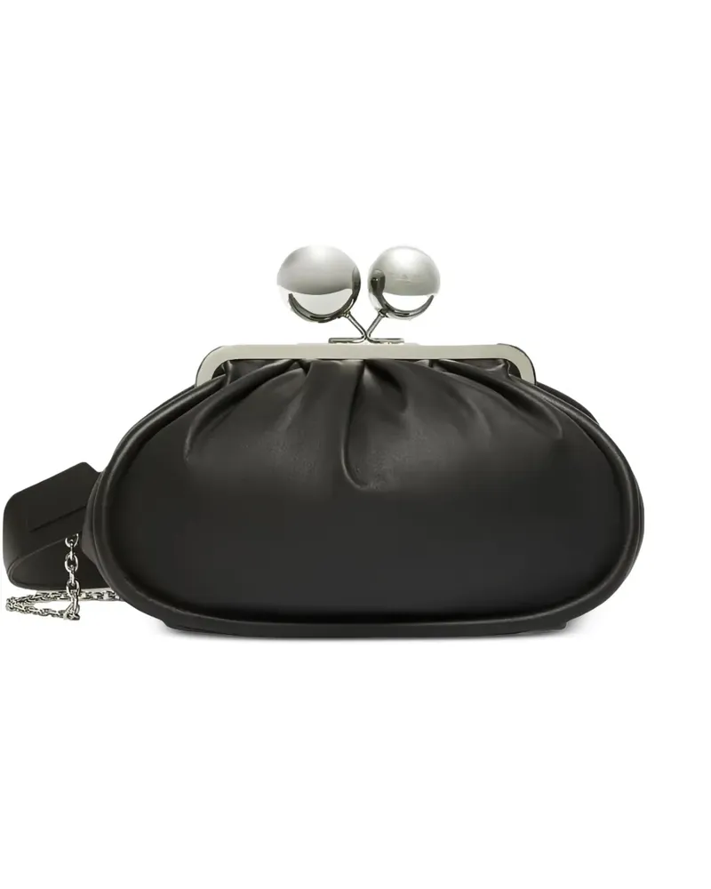 Max Mara Mittelgroße Milvanew Clutch aus Nappaleder - Schwarz Schwarz