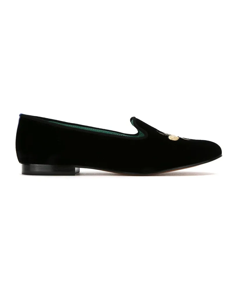 Blue Bird Bestickte Loafer - Schwarz Schwarz