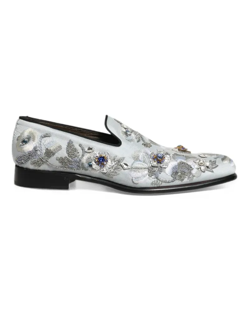 Dolce & Gabbana Loafer mit Blumenverzierung - Weiß Weiß