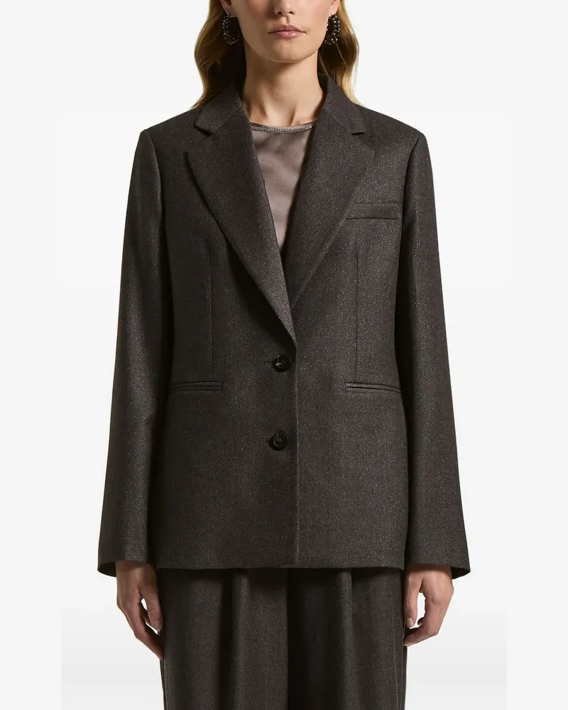 Peserico single-breasted wool blazer - Braun Braun