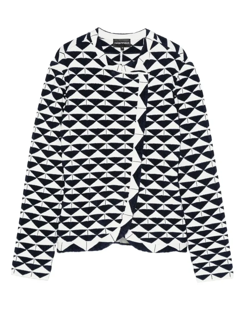 Emporio Armani Jacke mit Print - FB009 GEOMETRIC BLU Fb009