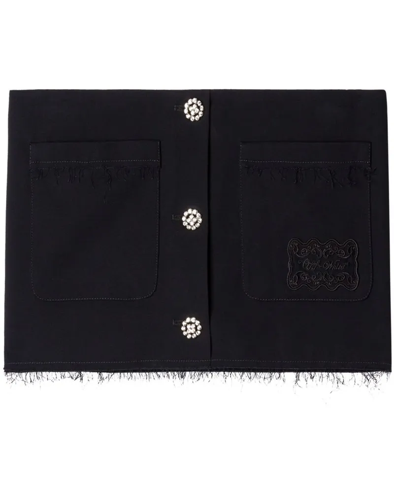 OFF-WHITE Minirock mit Logo-Stickerei - Schwarz Schwarz