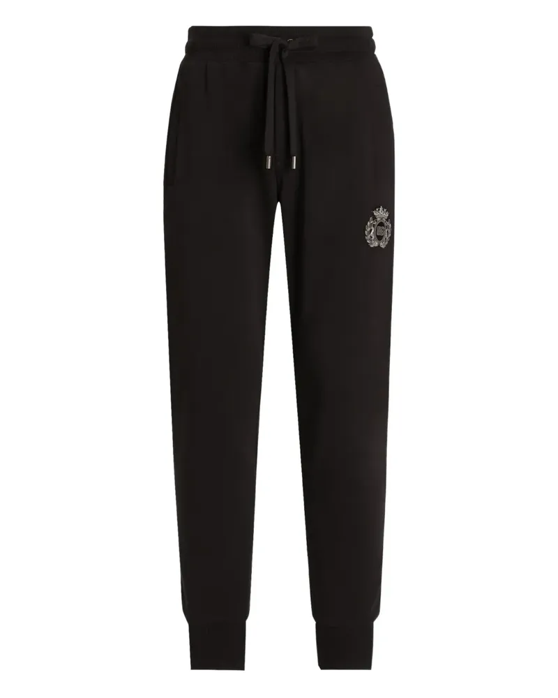 Dolce & Gabbana Jogginghose mit Logo-Stickerei - Schwarz Schwarz