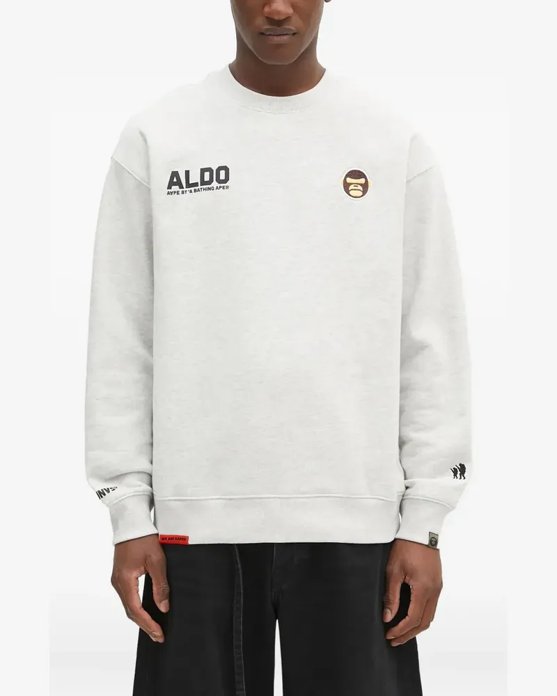 BAPE Aldo Sweatshirt mit Ape Head-Emblem - Grau Grau