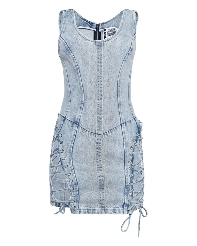 Natasha Zinko Klassisches Jeans-Minikleid - Blau Blau
