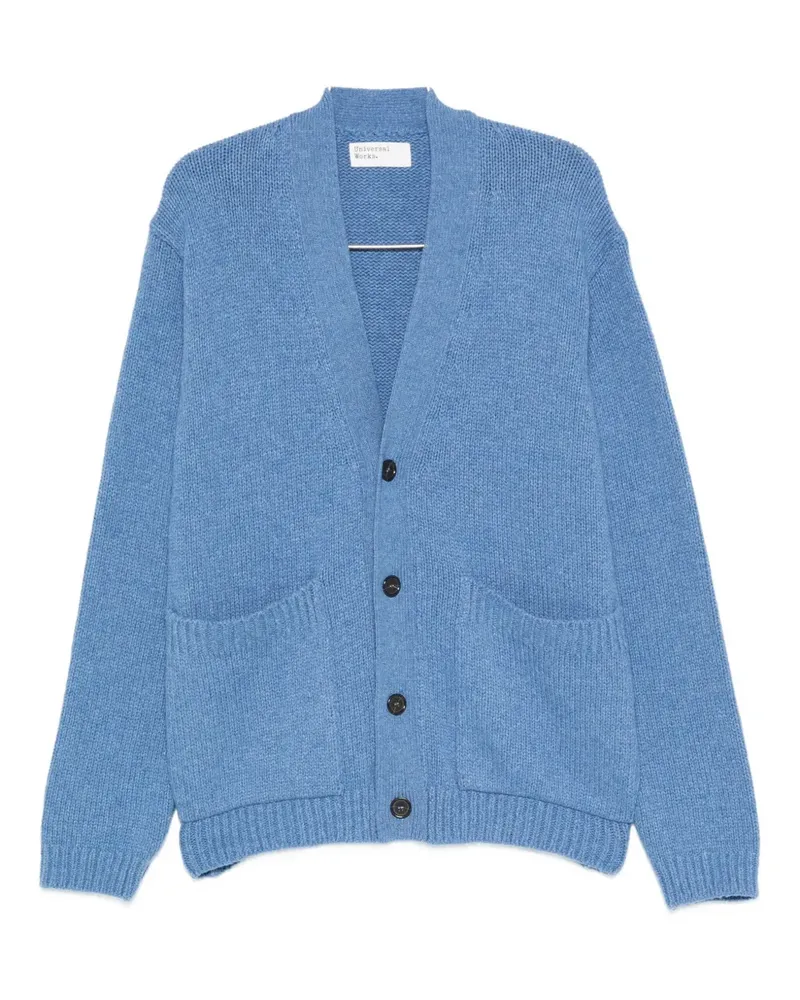 Universal Works buttoned patch-pocket cardigan - Blau Blau