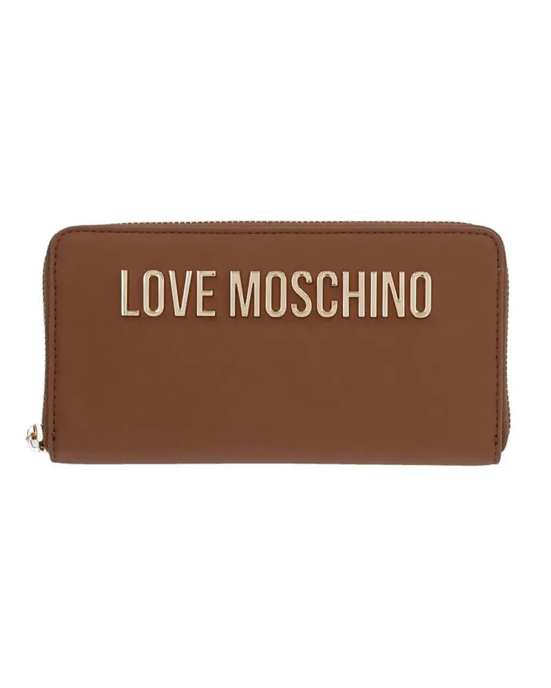Moschino Portemonnaie mit Logo - Braun Braun