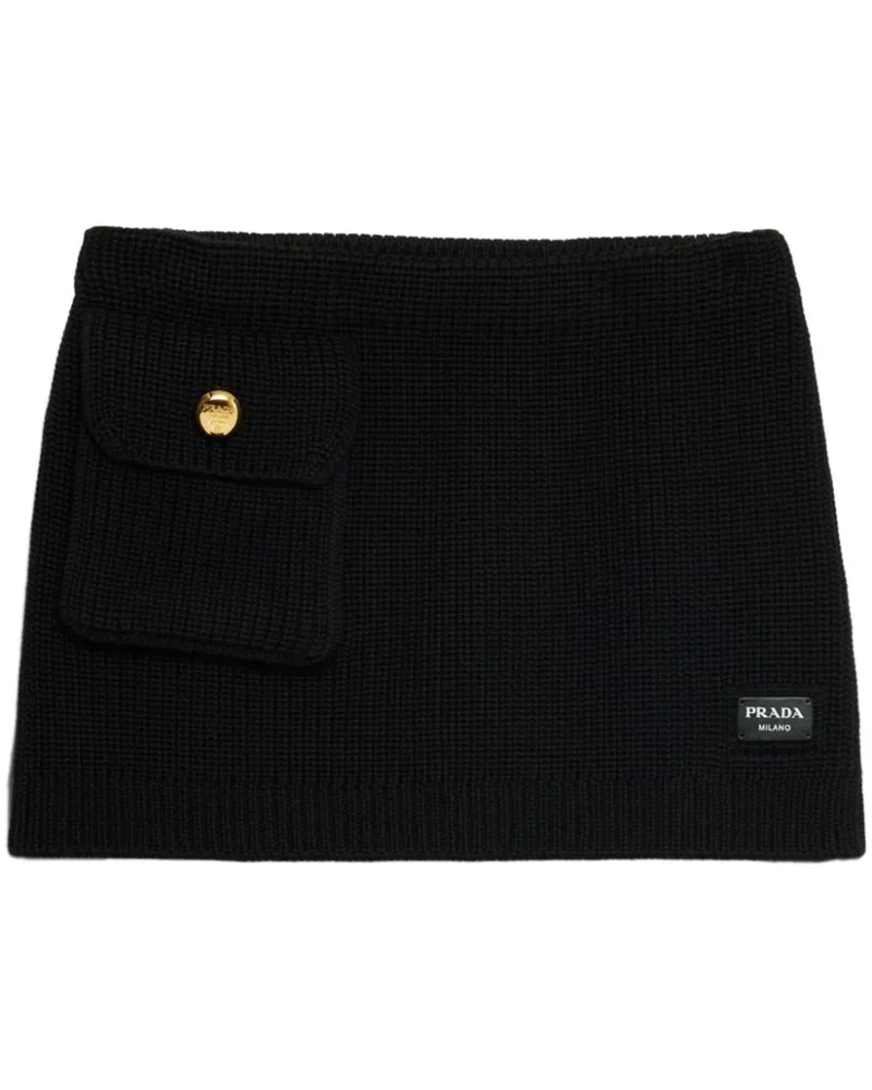 Prada Minirock aus Wolle - Schwarz Schwarz