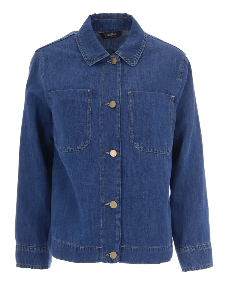 Max Mara patch-pocket denim jacket - Blau Blau