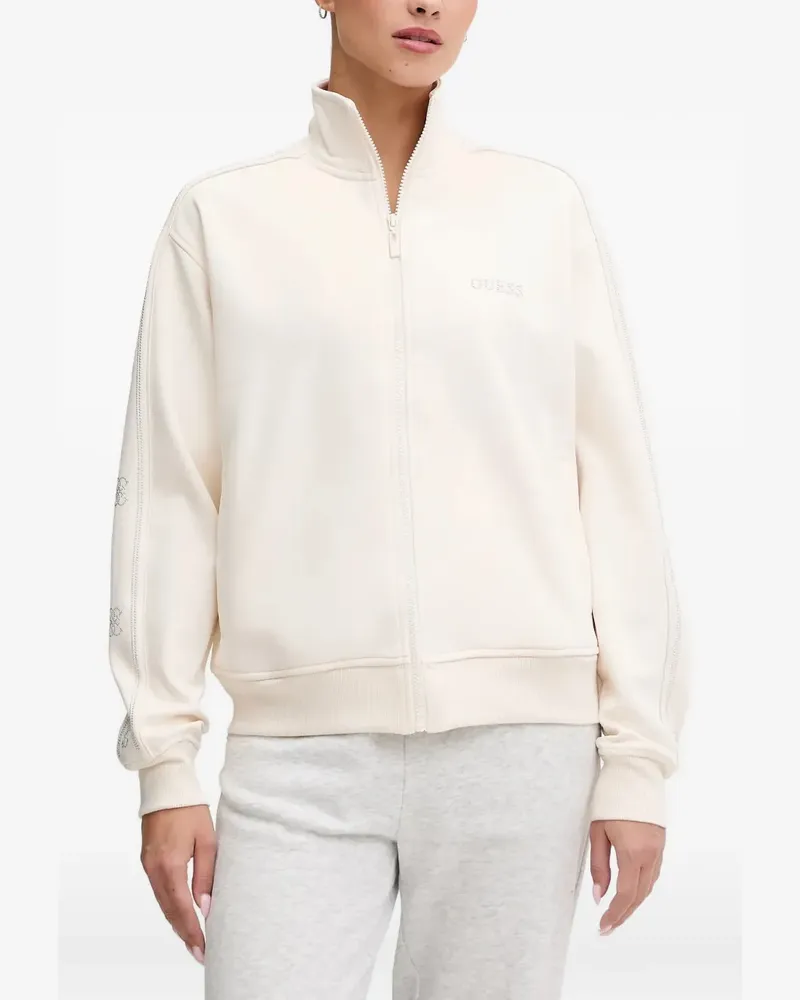 Guess logo zip sweatshirt - Weiß Weiß
