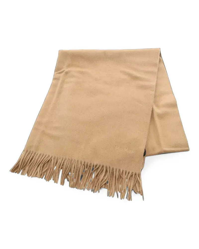Max Mara 2020s fringed cashmere scarf - Nude Nude