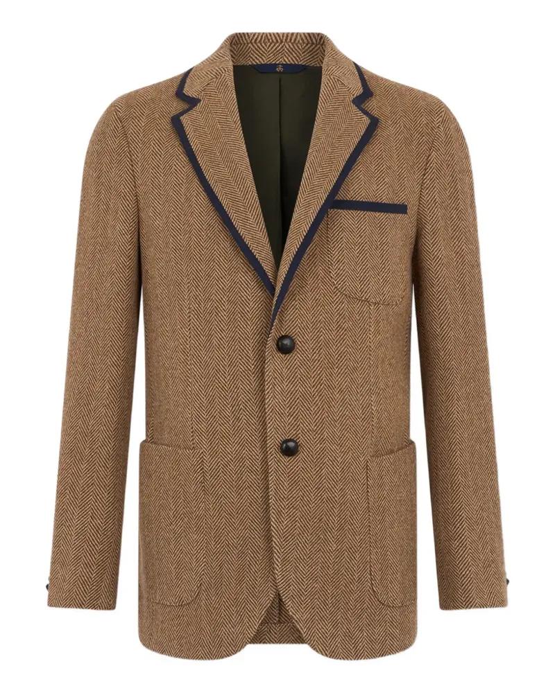Brooks Brothers Sakko mit Fischgrätenmuster - Braun Braun