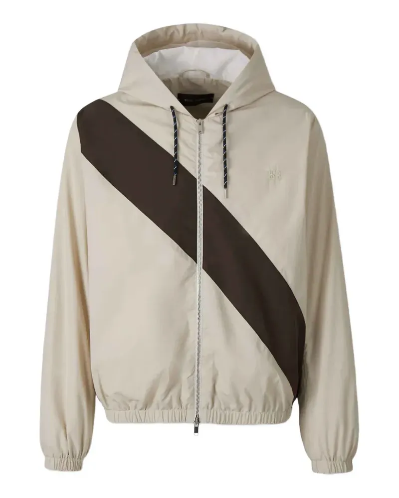 Wales Bonner Kalpa diagonal-stripe hooded jacket - Nude Nude
