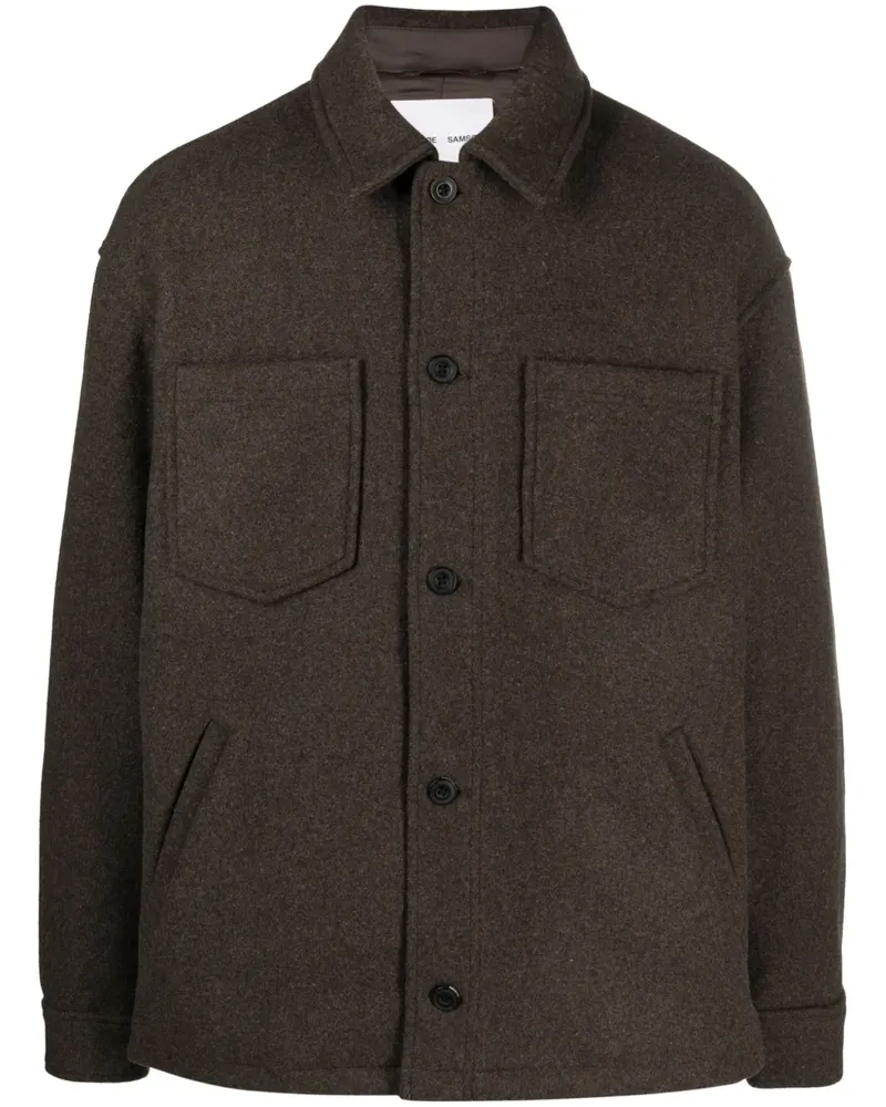 Samsøe & Samsøe Hemdjacke mit Knöpfen - Braun Braun