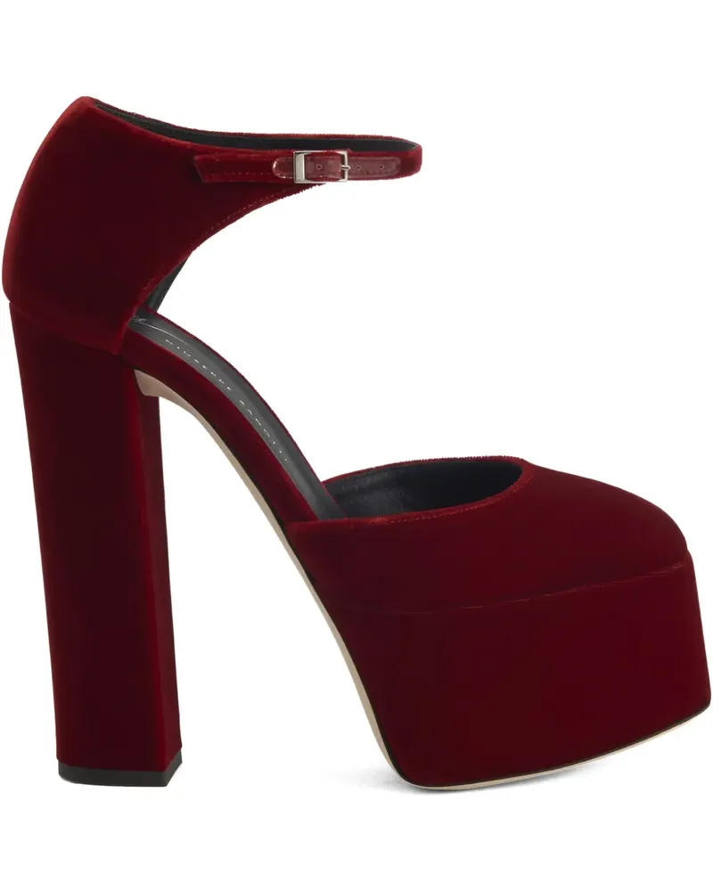 Giuseppe Zanotti Bebe Plateau-Pumps mit Knöchelriemen 150mm - Rot Rot
