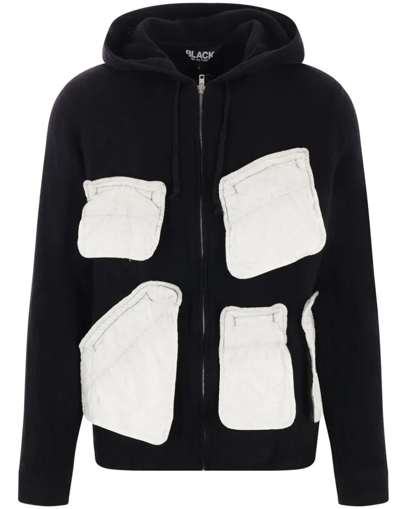 Comme des Garçons Hoodie mit Klappentasche - Schwarz Schwarz