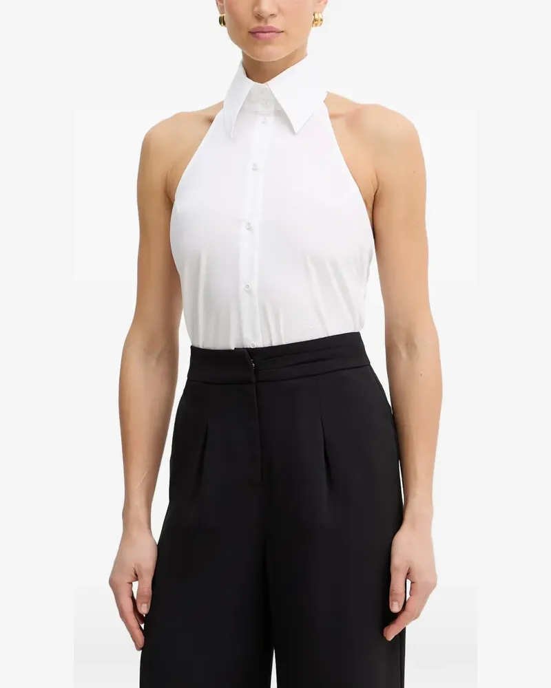 Karl Lagerfeld halterneck back-tie top - Weiß Weiß