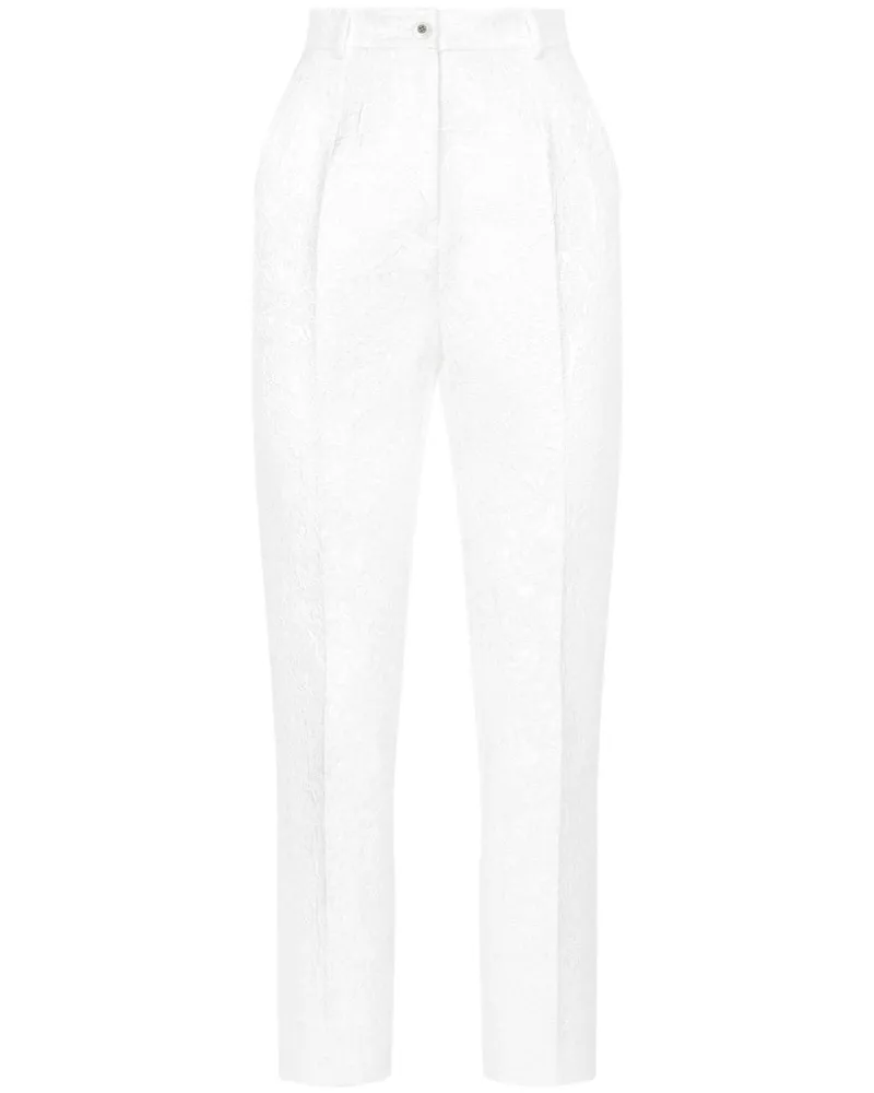 Dolce & Gabbana Brokat-Hose - Weiß Weiß
