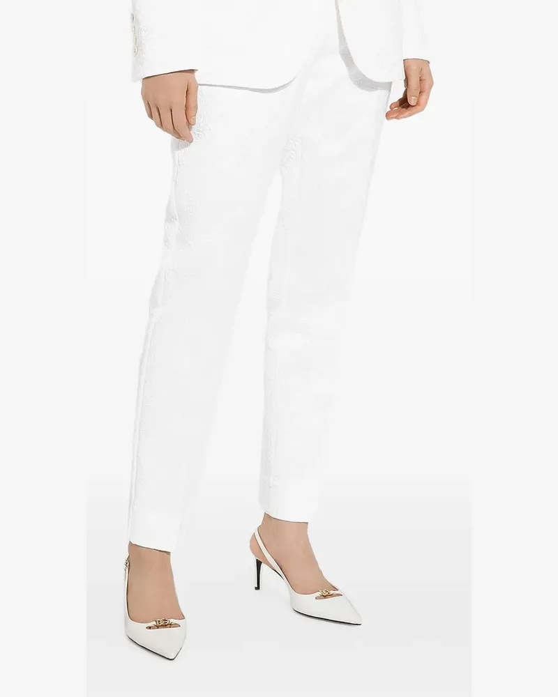 Dolce & Gabbana Brokat-Hose - Weiß Weiß