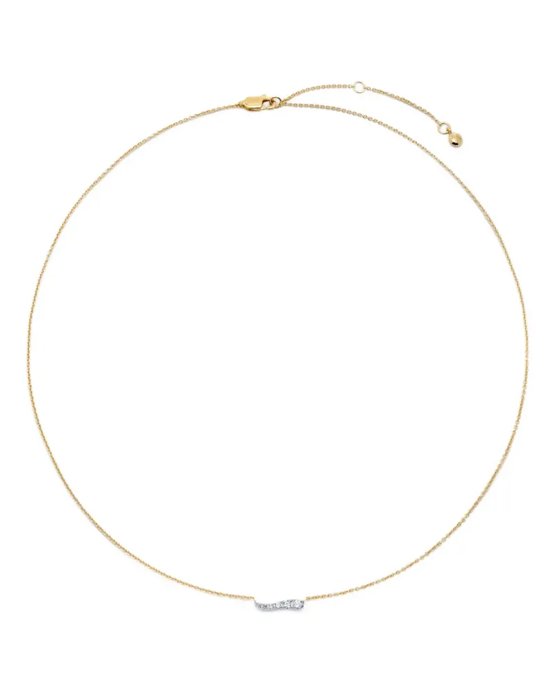 Monica Vinader Halskette mit Diamanten - Gold Gold