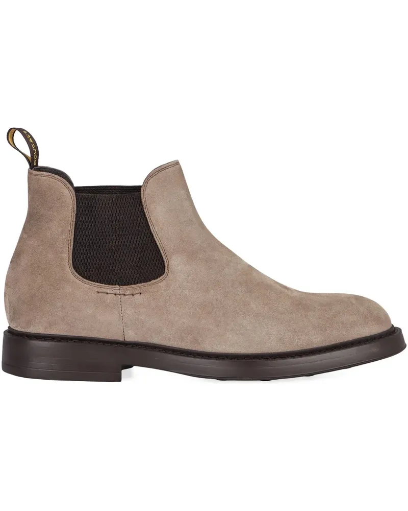 Doucal´s side-elastic suede chelsea boots - Braun Braun