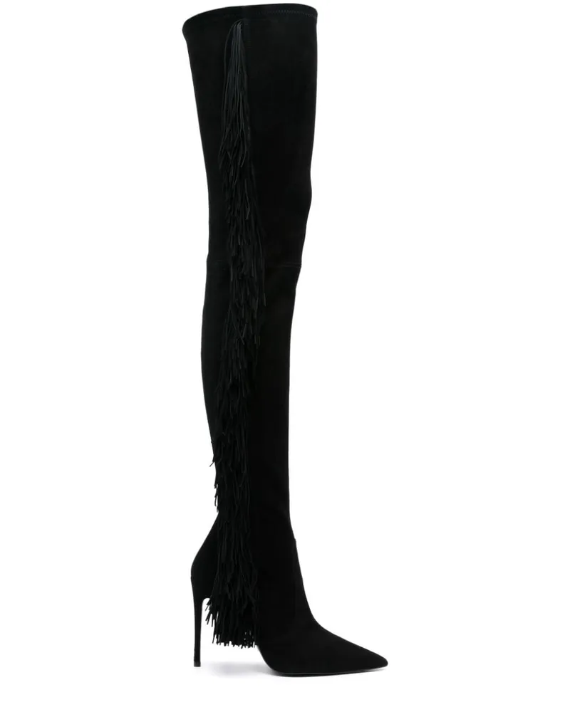 Stuart Weitzman Ultrastuart Fringe Stiefel 100mm - Schwarz Schwarz