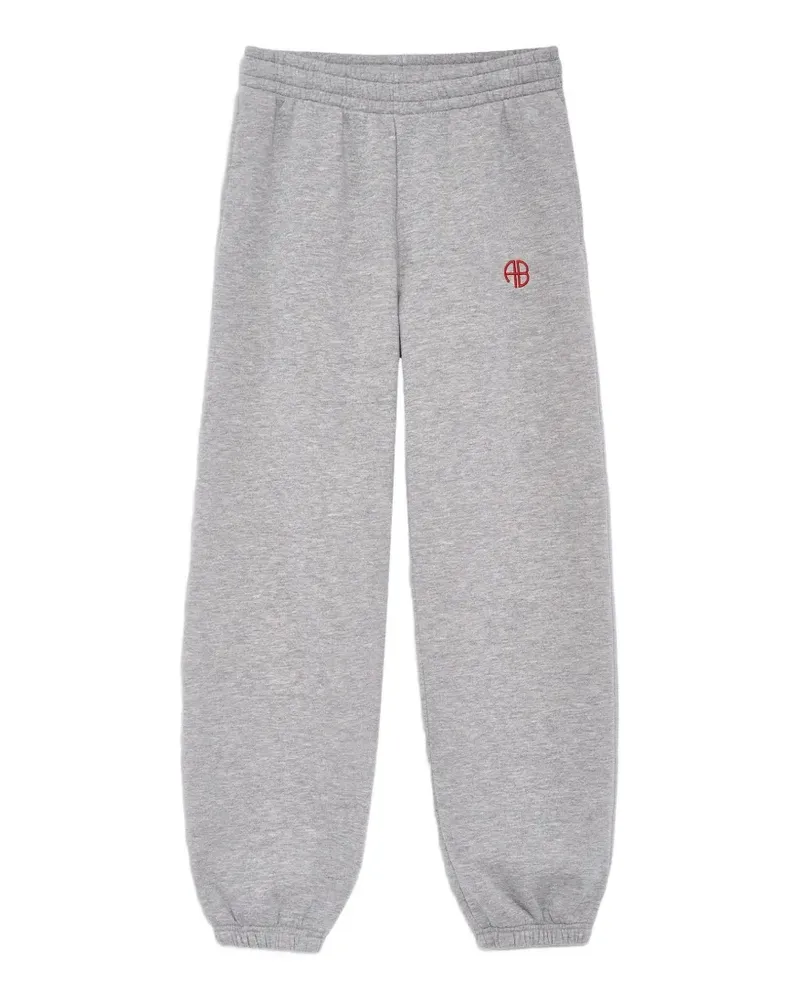 Anine Bing Karter logo-embroidered elasticated track pants - Grau Grau