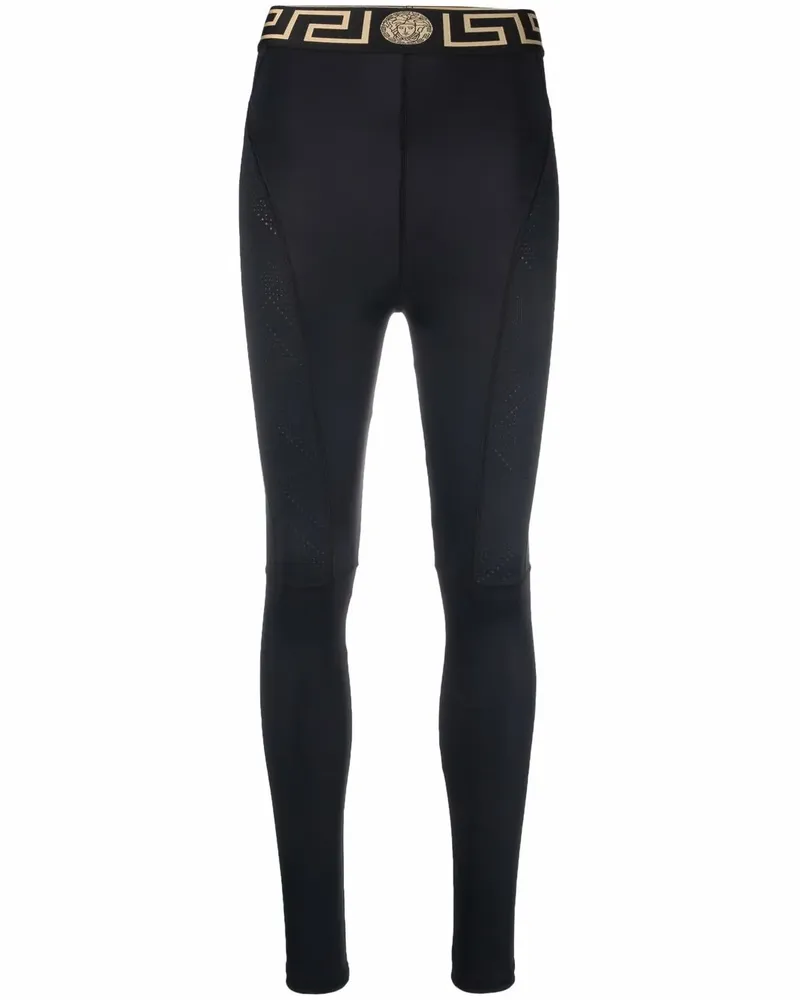 Versace Greca Leggings - Schwarz Schwarz
