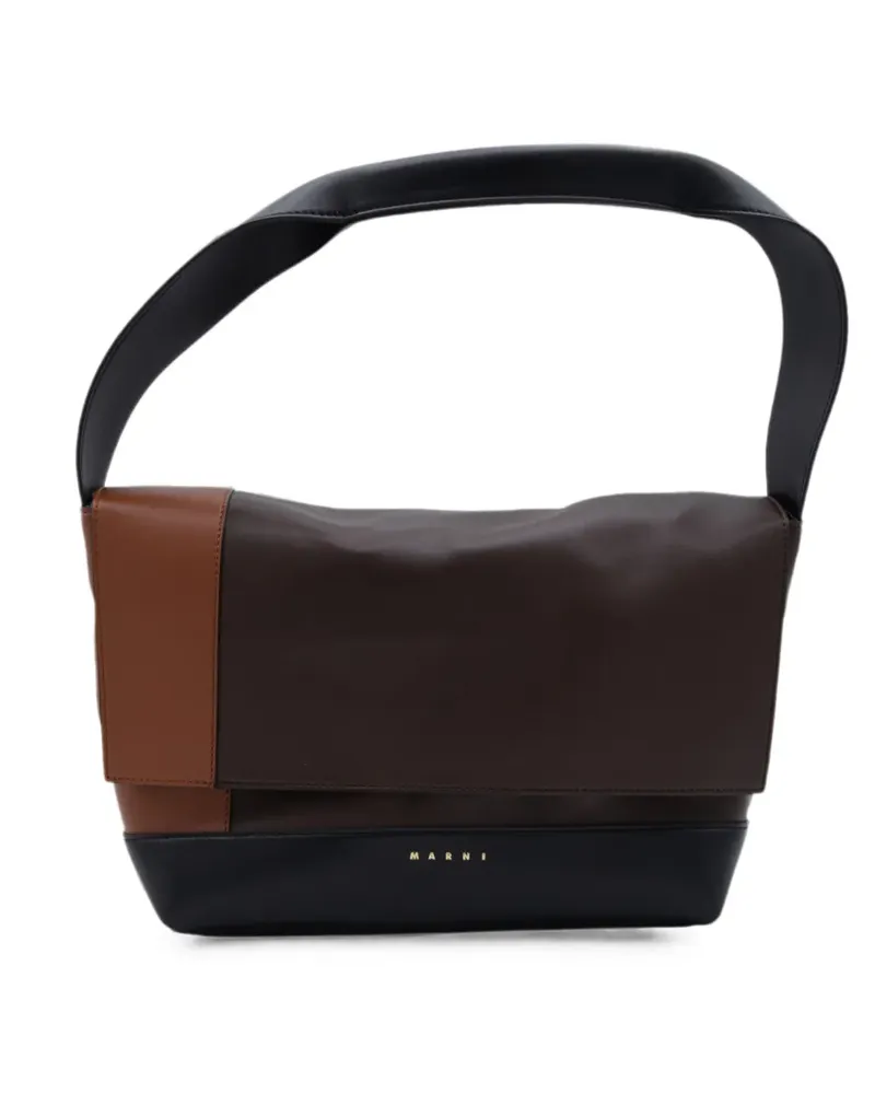 Marni colour-block shoulder bag - Braun Braun