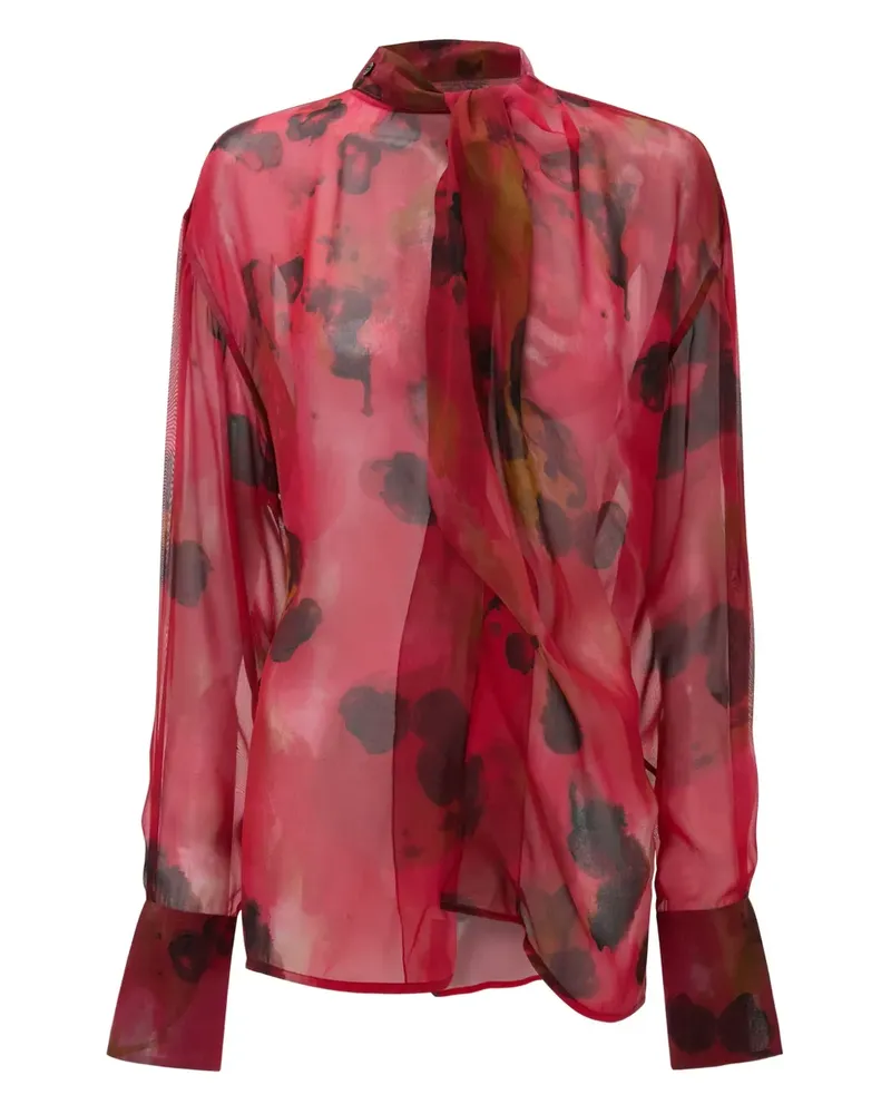 Victoria Beckham Bluse mit Blumen-Print - Rosa Rosa
