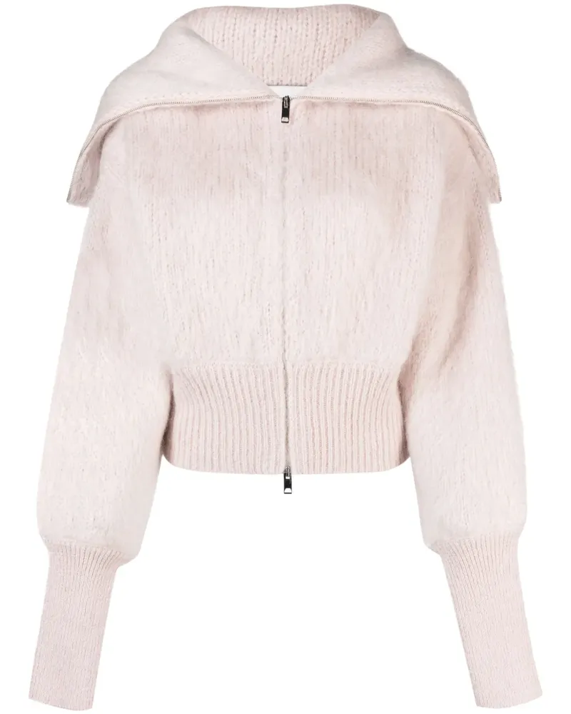 Sa Su Phi Jen Cardigan mit gebürsteter Wirkung - Rosa Rosa
