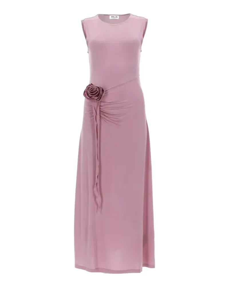 Baum und Pferdgarten Jitske floral-appliqué ruched maxi dress - Rosa Rosa